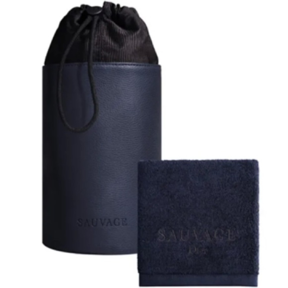 Dior Sauvage Towel & Pouch Set New logo bag GWP Sauvage Discovery Set GWP
